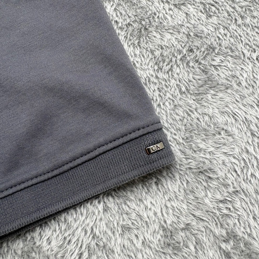 Calvin Klein Polo Shirt Mens Large Gray Good Cotton Short Sleeve Casual - Picture 4 of 10